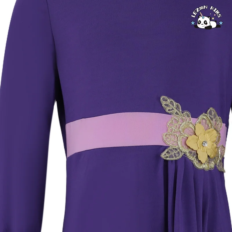 LEZONKIDS - Novo Traje de Viagem do Oriente Médio Dubai Menina Roupas Étnicas Conservadoras Roupas Infantis Menina Saia Longa Vestido